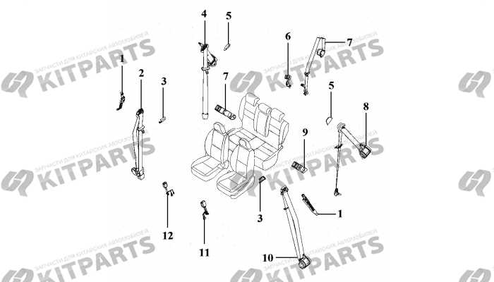 Ремни безопасности Lifan X70