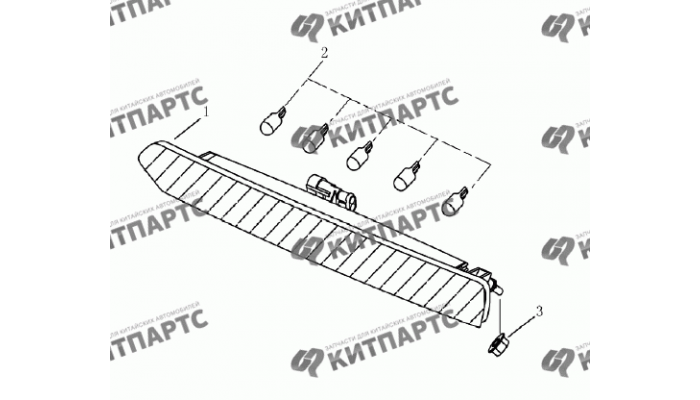 Фонарь стоп-сигнала дополнительный (хетчбэк) Geely Emgrand (EC7)
